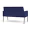Lesro Mystic Lounge Reception Loveseat, Charcoal, OH Cobalt Upholstery ML1501 - alternate 2